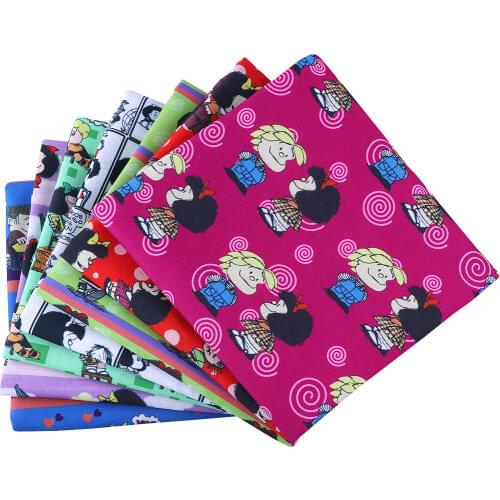 Diy 50 * 140CM/piece cartoon pattern polyster and cotton fabric patchwork printed fabric polyester children home textile sewing