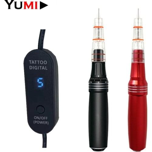 Electric Auto Rotary MTS Derma Therapy Makeup Tattoo Pen Machine Digital Controller For Eyebrow Lip Line Permanent Makeup