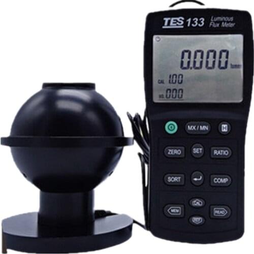 TES-133 Luminous Flux Lumen Tester Luminometer Strength Test Accurate and Instant Response For LEDs Fiber Illuminators