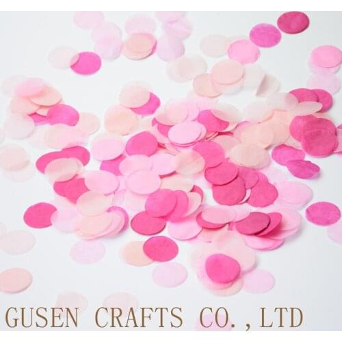 GSCRAFTS 30g Per Bag 1 inch(2.5cm) Bright Colors Mixed Round Tissue Paper Confetti Wedding Party Table Decorations