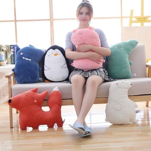 Various Forest Animal Doll Lovely Cute Plush Stuffed Toy Room Decor Soft Sofa Chair Cushion Birthday Gift Baby Sleep Present