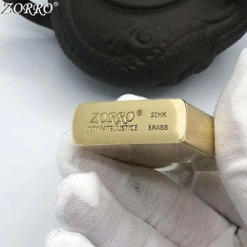 General Zorro Pure Copper Kerosene Llighter Classic Boutique Personality Creative Pattern Gift Box