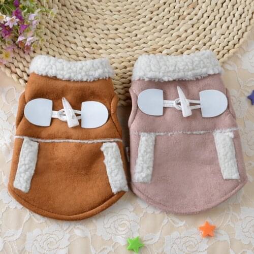 Dog Clothes Pets Costume Dog Coat Lamb Cashmere Jacket Pet Dog Locomotive Jacket Puppy Winter Chihuahua Clothes Pet Supplies