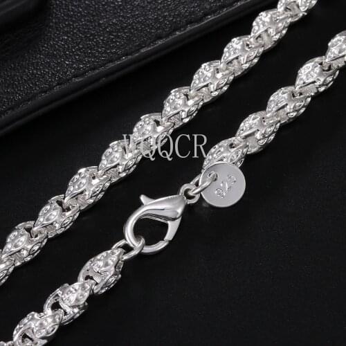 Wholesale 925 Sterling Silver Ladies And Men 5MM Thick Chain Wide Chain Birthday Party 20 Inch Daily Wear Jewelry Accessories
