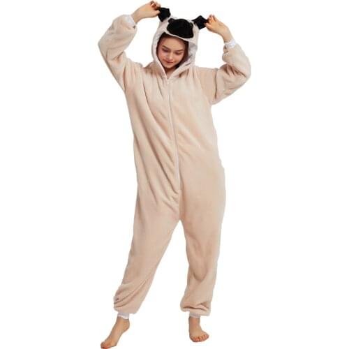 Adults Shar Pei Dog Pajamas Women Flannel Sleepwear Unisex Cute Stitch Totoro Cartoon Animal Pajamas Set Pijamas Hooded Pyjamas