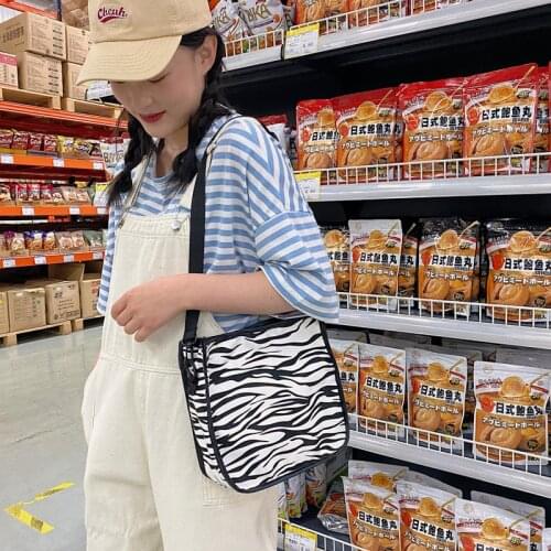 Pop canvas tote bag 2021 new trend fashion print cross-body bag Instagram web celebrity personality shoulder bag