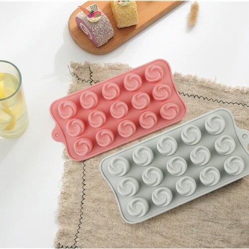 Silicone Chocolate Mold Flower Shape DIY Colorful Chocolate Candle Candy Paste Cake Decorating Tool Mold 3Color Best