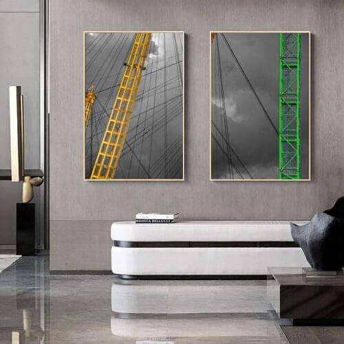 Modern Architecture Canvas Prints City Building Poster Painting Wall Art Living Room Home Decoration