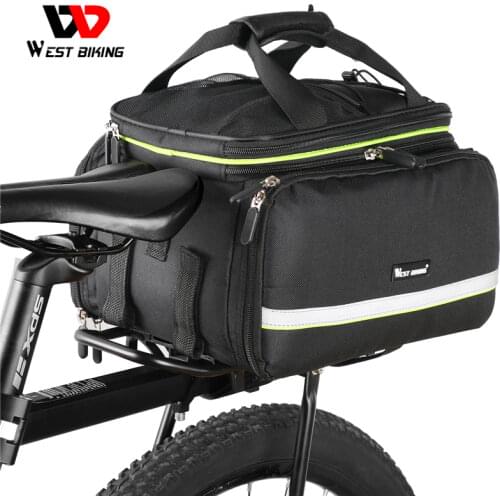 WEST BIKING Waterproof Bicycle Carrier Bag Multifunctional Large Capacity Travel Bags With Raincover 20-30L MTB Road Bicycle Bag
