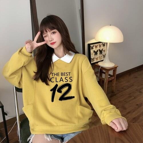 Harajuku Letter Print Hoodie Oversized Loose Sweetshirt for Girls Punk Gothic Vintage Kpop Fashion Long Sleeve Clothes for Women