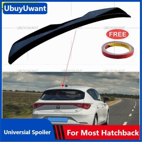 UBUYUWANT wing spoiler For Seat Leon Hatchback FR 2020 2021 Spoiler High Quality ABS Plastic Rear Roof Car Tail Wing Decoration