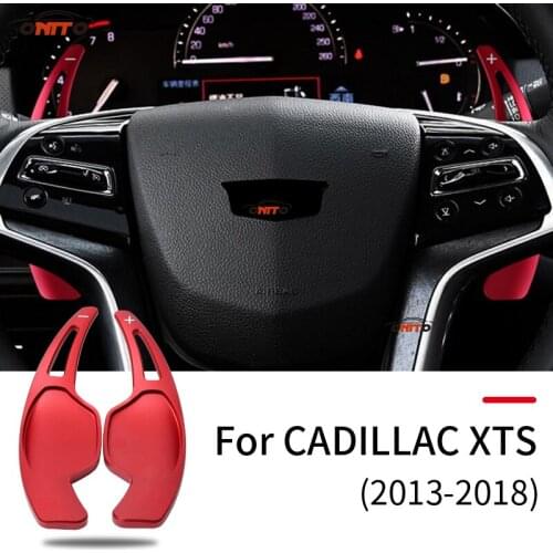 Fit For Cadillac XTS 2013-2018 Aluminum Alloy Car Styling Shift Paddle Extension Shifter Accessory 2pcs/lot red/blue/silver