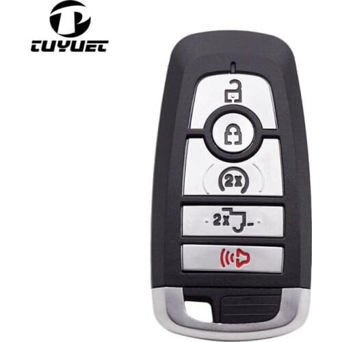 5 Buttons Smart Remote Key Shell for Ford Replacement Car Key Blanks Case With Emergency Small Key Blade