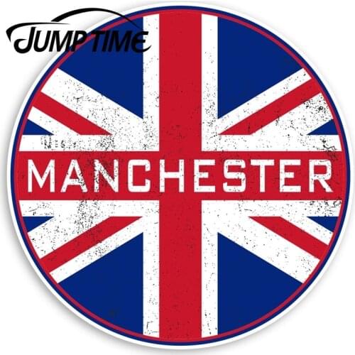 Jump Time Manchester England Vinyl Stickers - UK Flag Sticker LuggageWaterproof Car Decal Trunk Car Accessories