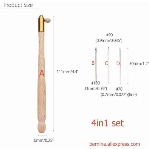 JAPAN Tambour/Luneville Hook with size needles 70-80-90-100/110 /Beading Lesage Embroidery tools Couture Bead neddle Embroidery