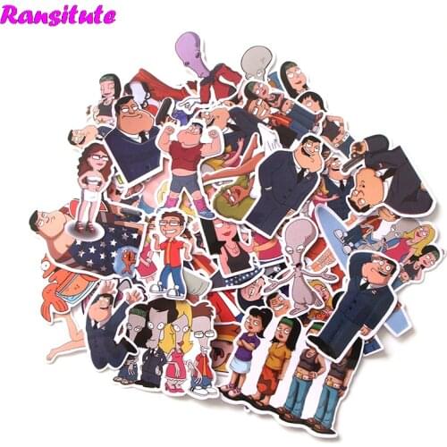 R281 55pcs/set Funny Childrens Toy Sticker DIY Luggage Laptop Mobile Phone Waterproof Sticker