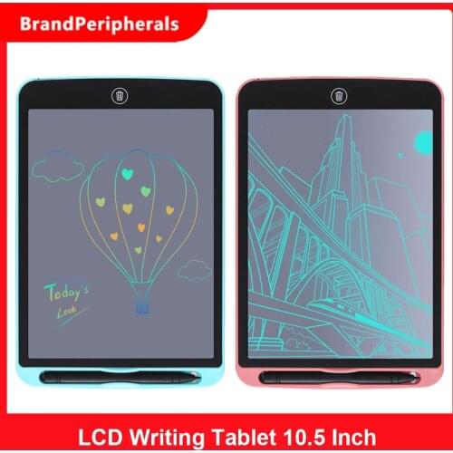 10.5 Inch LCD Writing Tablet Electronic Drawing Board Erasable Writing Pad Single Color Screen One-Click Erase w/ Lock Button