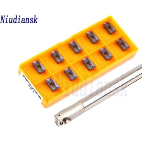 1pc BAP 300R Right Angle Milling Turning Tool Holder 100-300mm Arbor 10pcs APGT1135 APMT1135 Carbide Inserts CNC Lathe Tool Set