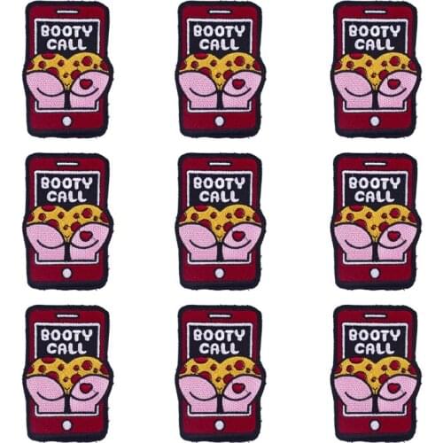 10Pcs/Set Cartoon Robot Alarm Clock Love-shape Patch For Clothing Iron On Embroidered Patches For Clothes Appliques For Badges