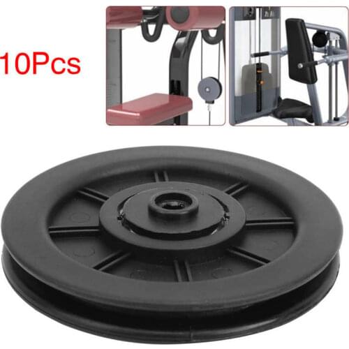 10 Pcs/Set Durable 100MM Universal Nylon Bearing Pulley Wheel Replace for Gym Fitness Equipment For Outdoor Fitness Equipment