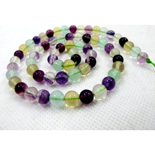 100% Natural Rainbow Fluorite Gem Stone Jewelry Loose Bead 6mm Round High Quality Gem Stone Beads 1string 15"