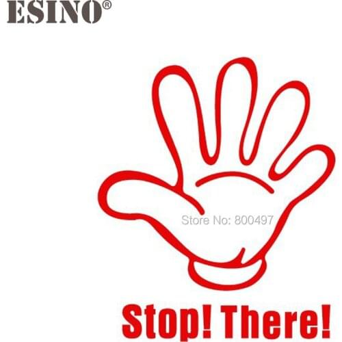 10 x Car Styling New Funny Warning Tip Decorative Vinyl Stop There Creative Reflective Sticker Car Body Personalized Decal