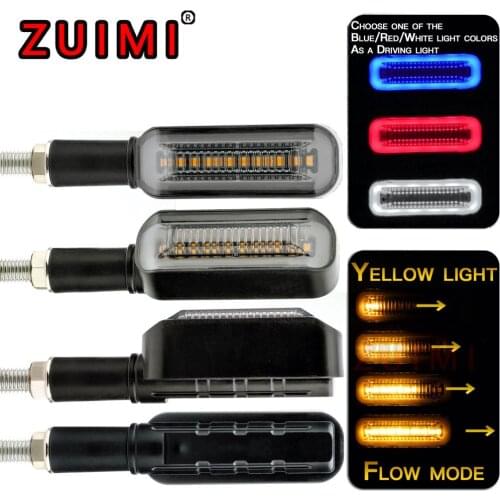 2Pcs/ Rectangular Bi-color 24LED Flowing Water Turning Light 2.04w12vM10mm0.17A Yellow/Red/White light for kawasaki zx12r z750