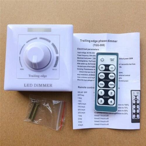 Free Shipping Newest IR remote control Triac led dimmer AC90-265V