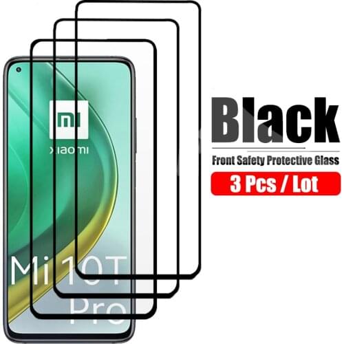 3 Pcs Full Cover For Xiaomi Mi 10T Pro Protective Glass Xiami 9T Note 10 Lite Screen Protector Front Tempered Film On Mi10T Mi9T