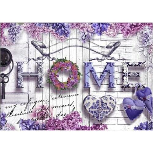 5D DIY Diamond Painting Full Round/Sqaure Diamond "Home Flower" Cross Stitch Mosaic Home Decoration Craft Gift FC486