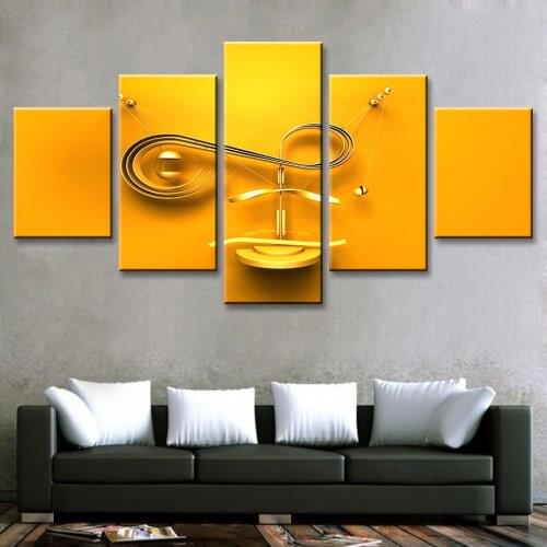 Diy Diamond Painting 5 Panel Abstract Gold Metallic F Letter 4K diamond mosaic full square/Round drill diamond embroidery A1116