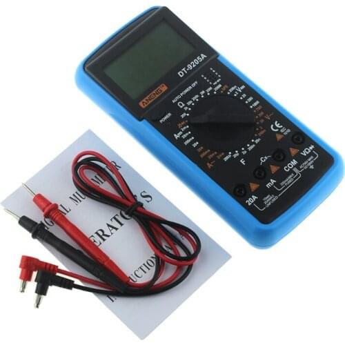 DT-9205A LCD Digital Multimeter Electric Handheld Tester Meter AC DC