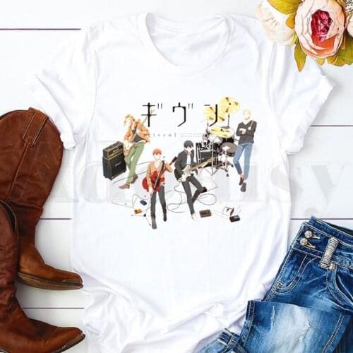 Given Anime Yaoi Bl Given Mafuyu Sato Uenoyama T Shirts Womens T-shirt Short Sleeve Female Tops Tees Harajuku Vogue Vintage