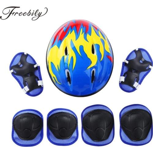 Kids Balance Riding Cycling Safety Protective Gear Outfit Children Bicycle Protective Helmet Elbow Pad Knee Pads Wrist Guard Set