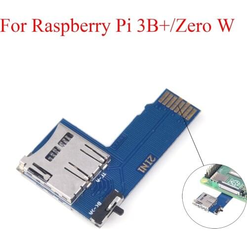 Dual System Dual TF Card Adapter Memory Board 2 in 1 TF Micro SD Card Adapter With Switch For Raspberry Pi 3B+/3B/ Zero W