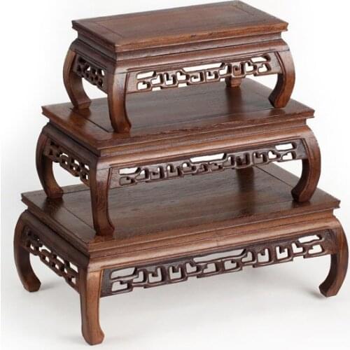 F jade red wood stone base decoration crafts jade base set of three rectangular table with wooden wings