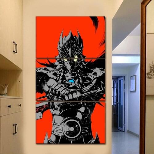 Canvas HD Prints Modular Pictures Wall Art 3 Pieces Anime Karas Paintings For Living Room Home Decorative Artwork Warrior Poster