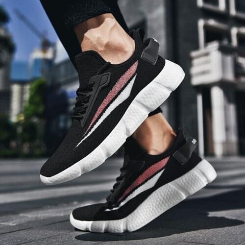 Hombre Fashion knitting shoes sneakers-mens causal Men casual Breathable black 39 Mens men for white slip s summer sale sapatos