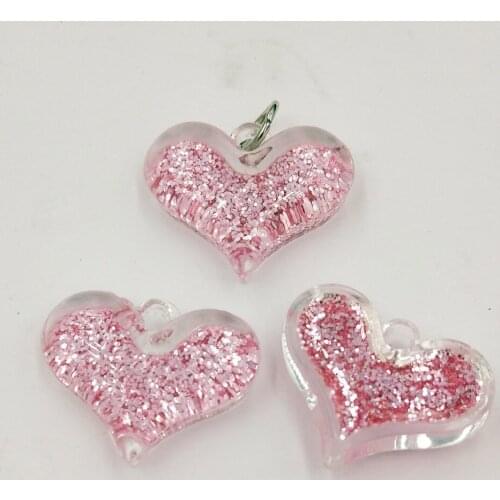 Jewelry making resin charms heart Pendant for Women pendants jewelry making earrings wholesale lots bulk jump rings