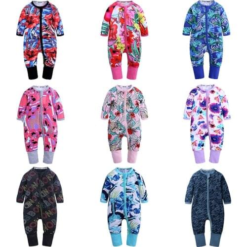 Summer Baby Boy Romper Newborn Jumpsuit Long Sleeve Cotton Cartoon Print Pajamas 0-24 Months Unisex Rompers Baby Clothes Fall