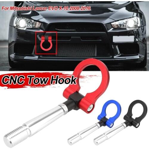 LEEPEE Car Racing Tow Hook Trailer Towing Bar For Mitsubishi Lancer EVO X 10 2008-2016 Towing Hook Car Auto Rear Front Trailer