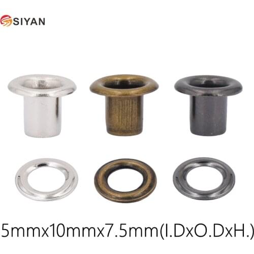 Metal Eyelets Grommets 5mm I.D For Leather Craft DIY Scrapbooking Shoes Practical Accessories Heightening Thick Billboard Eyelet