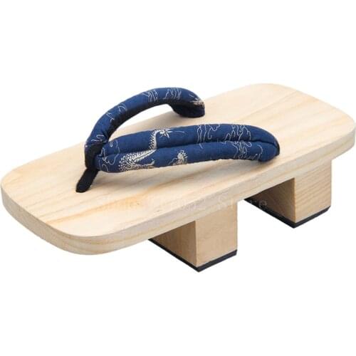Man Japanese Geta Clogs 2 Teeth Wooden Summer Samurai Cosplay Sandals Flip-flops Cosplay Oriental Paulownia Beach Shoes