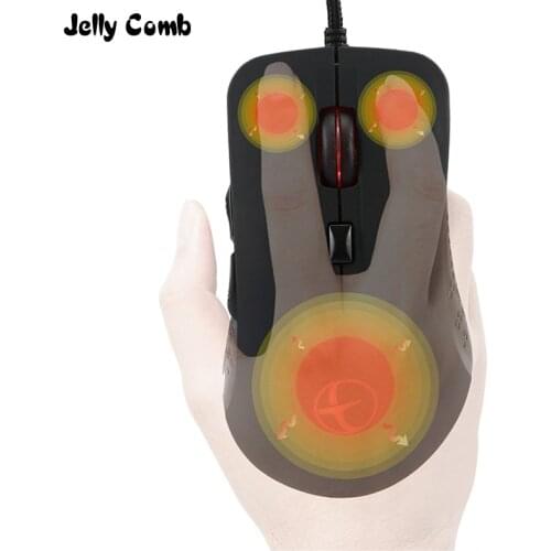 Jelly Comb Warm Hands up Hot Office Mouse for Laptop Notebook Ergonomic Gaming Mouse for Gamer 2400 DPI Adjustable Wired Mouse