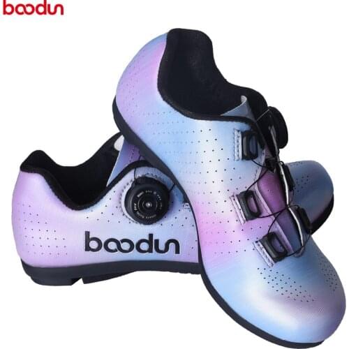 Non-slip Cycling Shoes Woman Cycling Locking Shoes Professional Racing Road Bike Nylon Sole Bike Shoes