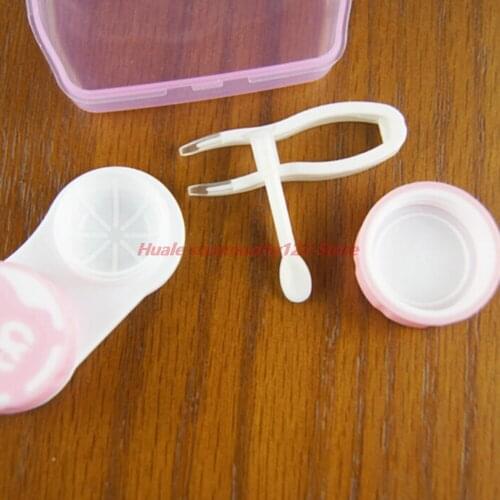 New 1Set Cosmetic Contact Lenses Box Contact Lens Case for Eye color Care Travel Kit Holder Container 6.5 x 4 x2cm