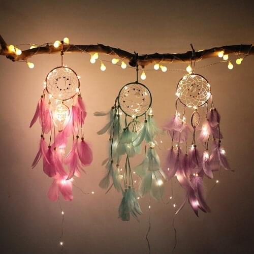 NEW Dream Catcher Dreamcatcher 2M 20LED Holiday Lighting Girl Bedroom Bell Romantic Hanging Decoration Fairy Strings Light Lamp