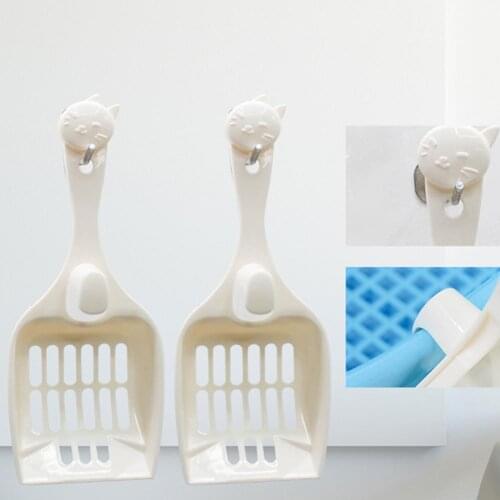 Cute Kitten Handle Plastic Hollow Cat Litter Shovel Scoop Pet Cleaning Tool