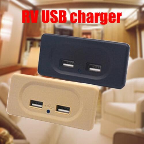 Dual USB Charger Socket 4.8A 3.1A 12V 24V for Motorhome High Speed Charging Universal Dual Outlet RV USB Charger Socket Power
