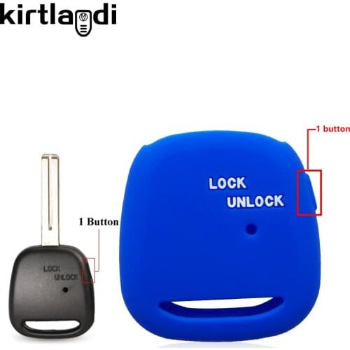 Silicone Remote Key Case Cover Holder for Toyota RunX Carina Filder Estima Previa Corolla Celica 1/2 Button Car Keychain Protect